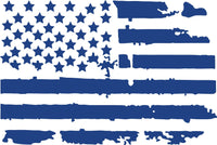 
              Dodge RAM Back Window Distressed American Flag Decal 2009-2018
            