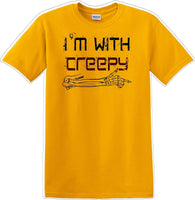 
              I'M WITH CREEPY POINTING LEFT - Halloween - Novelty T-shirt
            