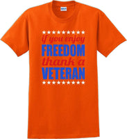 
              IF YOU ENJOY FREEDOM THANK A VETERAN, Veterans day Soldier USA Support T-Shirt
            