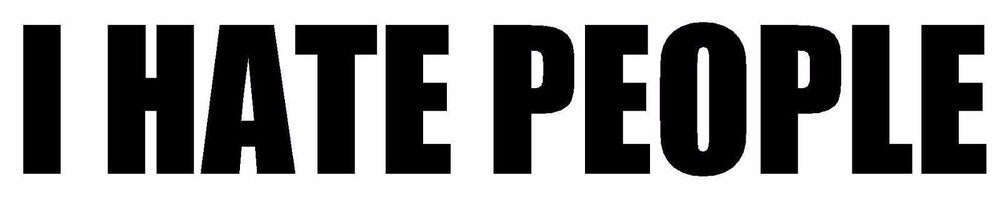 I HATE PEOPLE Vinyl Decal Sticker Car Window Wall Bumper Funny Insult Ever