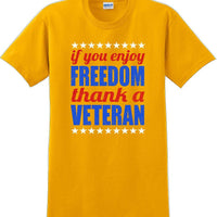 IF YOU ENJOY FREEDOM THANK A VETERAN, Veterans day Soldier USA Support T-Shirt