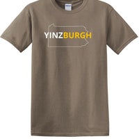 YINZBURGH Pittsburgh, PENNSYLVANIA short sleeved shirt  YBS1