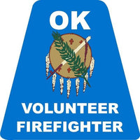 
              OKLAHOMA Volunteer FireFighter HELMET TETS TETRAHEDRONS STICKER REFLECTIVE
            