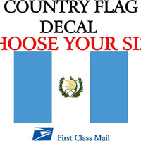 Guatemala Country Flag, STICKER, DECAL, 5YR VINYL, STATE FLAG