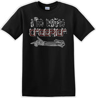 
              I'M WITH CREEPIER POINTING RIGHT - Halloween - Novelty T-shirt
            