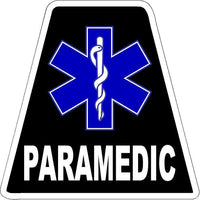 
              Black Paramedic HELMET TETS TETRAHEDRONS HELMET STICKER  EMT REFLECTIVE
            