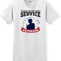 THANK YOU FOR YOUR SERVICE VETERANS , Veterans day Soldier USA Support T-Shirt