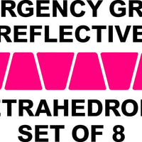 PINK HELMET TETS TETRAHEDRONS HELMET STICKER  EMT EMERGENCY GRADE REFLECTIVE