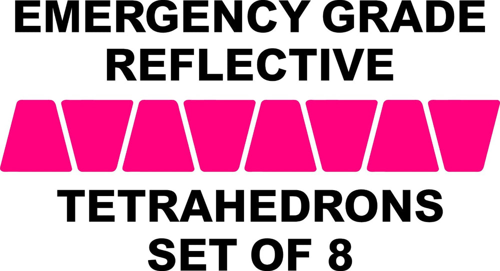 PINK HELMET TETS TETRAHEDRONS HELMET STICKER  EMT EMERGENCY GRADE REFLECTIVE