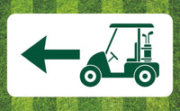 
              Golf Course Aluminum  Left Direction Sign for Greens, Fairway &  Golf Cart Path
            