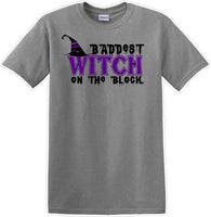 
              Baddest witch on the block - Halloween - Novelty T-shirt
            