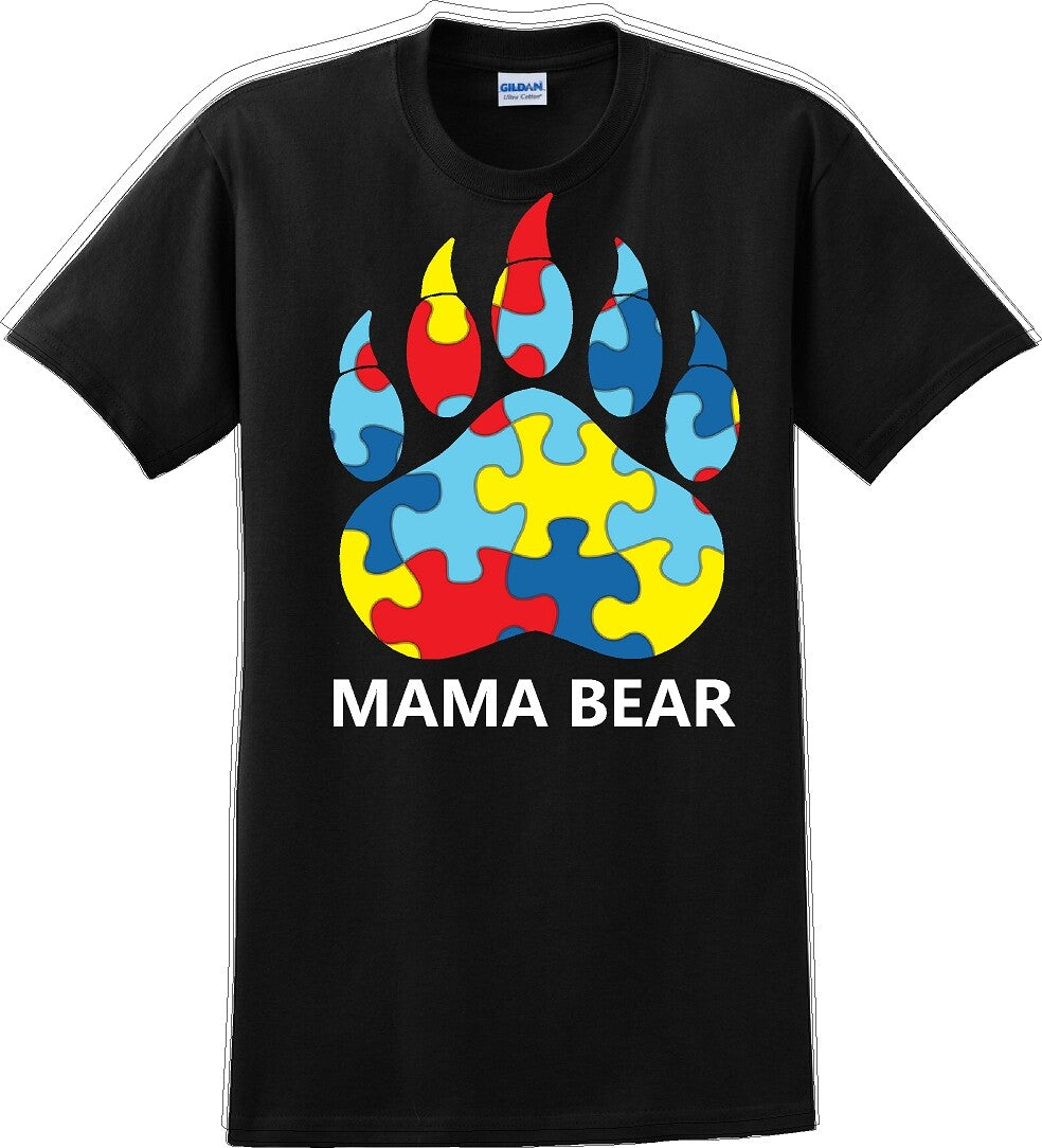 Autism Awareness Mama Bear T-Shirt - JC