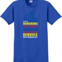 HONORING THE GREAT NEVER FORGET, Veterans day Soldier USA Support T-Shirt