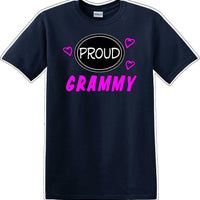 Proud Grammy heart shirt - Gram, Grammy, Grandma - Novelty T-shirt