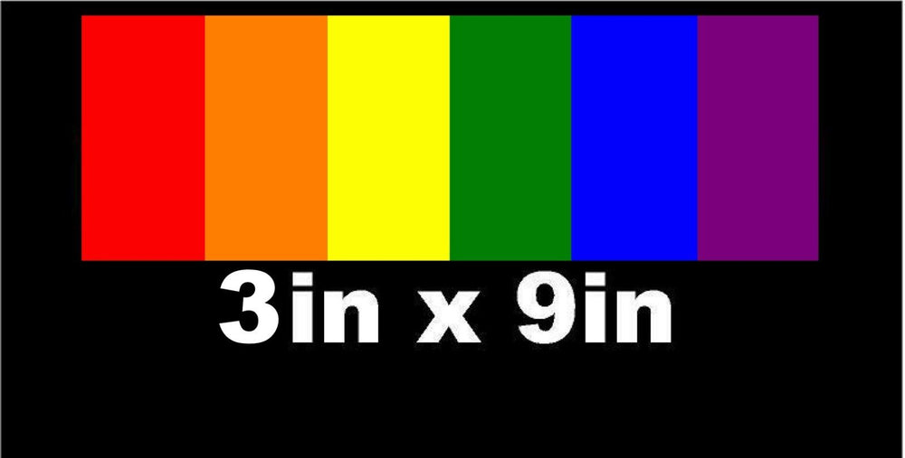 3X9 Gay Pride Rainbow Flag Car Vinyl Decal Outdoor Window Car Sticker LGBT, PR1