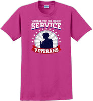 
              THANK YOU FOR YOUR SERVICE VETERANS , Veterans day Soldier USA Support T-Shirt
            