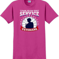THANK YOU FOR YOUR SERVICE VETERANS , Veterans day Soldier USA Support T-Shirt