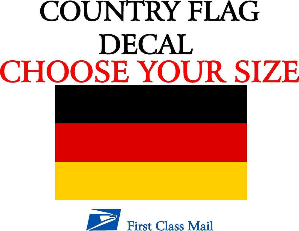 GERMAN COUNTRY FLAG, STICKER, DECAL, 5YR VINYL, STATE FLAG