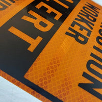 Construction HD vehicle magnet for steel Body Hi-Vis Reflective Orange BE Alert