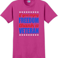 IF YOU ENJOY FREEDOM THANK A VETERAN, Veterans day Soldier USA Support T-Shirt