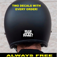 TWO BRAIN BUCKET MOTORCYCLE HELMET 3m REFLECTIVE DECALS