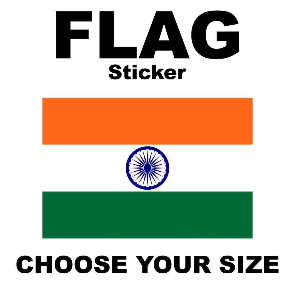 National Flag of India Tiraṅgā, STICKER, DECAL, 5 YR VINYL