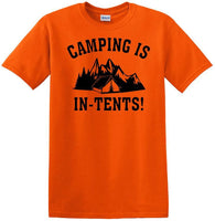
              Camping is "IN-TENTS" - Funny shirt - short sleeved T-shirt TH04
            