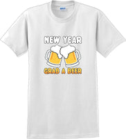 
              New Year Grab a beer - New Years Shirt -12 color choices
            