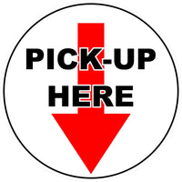 Pick-up Order Here Sticker Vinyl Business Sticker Decal right left down pick-up