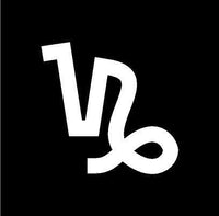 
              Capricorn Zodiac Sign Horoscope Decal, Sticker, 5"in 3M White 5yr Vinyl
            