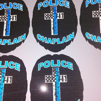 Police Chaplain Vinyl Decal Police Badge REFLECTIVE