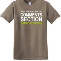 Comments Section - Eating Popcorn - Social Media Fun shirt - T-shirt TSM03