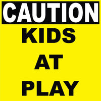Coroplast Construction Signs - 48" x 48" - Qty 2 - Caution Kids at Play