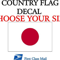 JAPANESE COUNTRY FLAG, STICKER, DECAL, 5YR VINYL, STATE FLAG