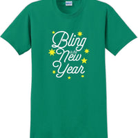 Bling in the New Year with stars T-Shirt - New Years Shirt - 12 color choices