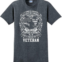 Blood Sweat and Tears, Veterans day Soldier USA Support T-Shirt