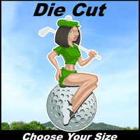 Sassy Golf Girl Decal Sticker for Car and Truck Window or Bumper
