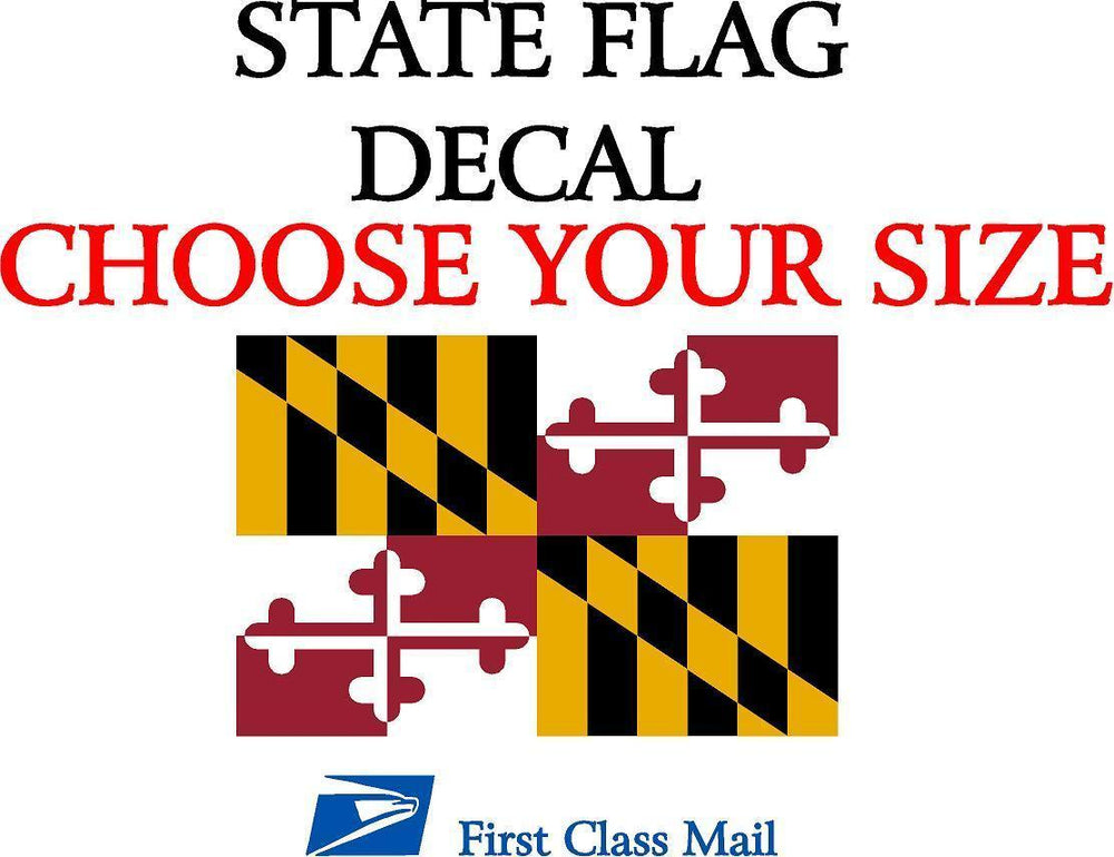 MARYLAND STATE FLAG, STICKER, DECAL, state Flag of Maryland 5 YR VINYL