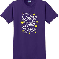 Bling in the New Year with stars T-Shirt - New Years Shirt - 12 color choices