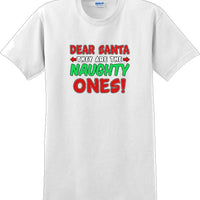Dear Santa -they are the- Naughty ones - Christmas Day T-Shirt -12 color choices