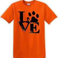 Love dog paw print - Dog- Novelty T-shirt