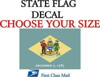 
              Delaware STATE FLAG, STICKER, DECAL, state flag of Delaware 5 YR VINYL
            