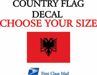 
              ALBANIA COUNTRY FLAG, STICKER, DECAL, 5YR VINYL, STATE FLAG
            