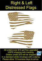 
              American Flag Distressed Right & Left Vinyl Decal Sticker  14 Colors 6yr vinyl
            