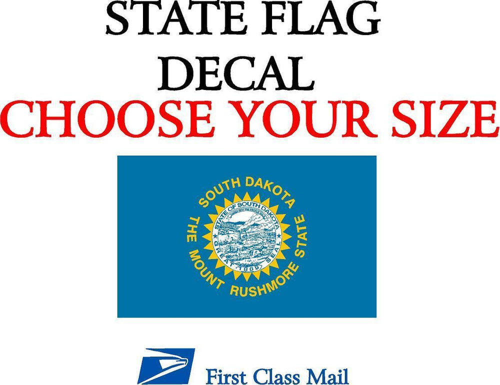 SOUTH DAKOTA STATE FLAG, STICKER, DECAL, 5YR VINYL State Flag of South Dakota