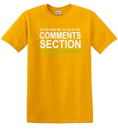 
              Comments Section - Eating Popcorn - Social Media Fun shirt - T-shirt TSM03
            