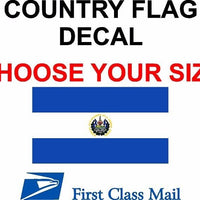 EL SALVADOR COUNTRY FLAG, STICKER, DECAL, 5YR VINYL, STATE FLAG