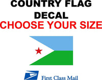 
              DJIBOUTI COUNTRY FLAG, STICKER, DECAL, 5YR VINYL, STATE FLAG
            
