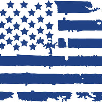 Chevrolet Silverado Back Window Distressed American Flag Decal 2019-2024