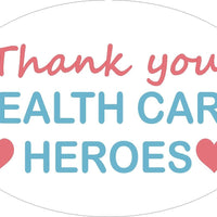 3x5 Vacation style Thank you Health Care Heroes decal - JC